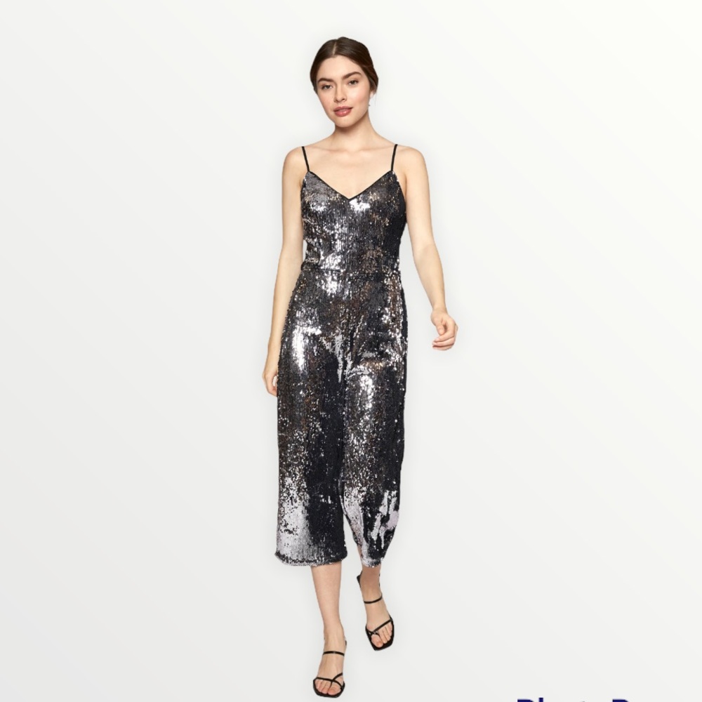 NWT LUCY PARIS x REVOLVE Jeanne Sequin Jumpsuit, Size Small